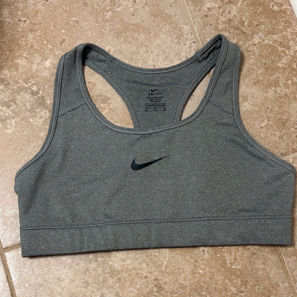 Nike Women's Charcoal Gray Sports Bra